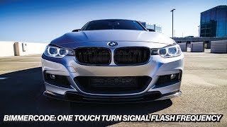 BIMMERCODE ONE TOUCH TURN SIGNAL FLASH FREQUENCY [upl. by Hnah]