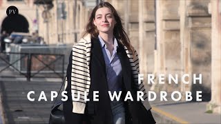 How to Build a French Capsule Wardrobe with 8 Timeless Pieces  Parisian Vibe [upl. by Hudgens]