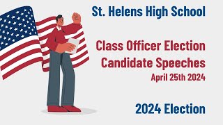 St Helens High School Class Officer Speech Video 2024 [upl. by Oreves]