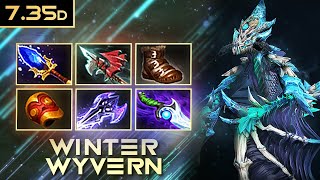 OFFLANE DAVAI LAMA WINTER WYVERN 735  Dota2 4K [upl. by Siro540]