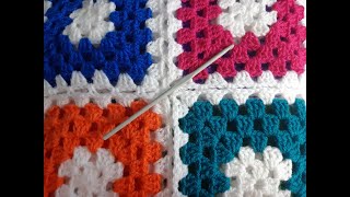 Cómo unir Granny Square para mantas paso a paso [upl. by Frierson]