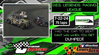 iRacing DES Legends  Concord [upl. by Ynomrah]