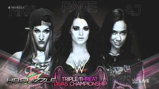 WWE Night of Champions 2014 Match Card Nikki Bella vs Paige vs AJ Lee  Divas Championship HD [upl. by Akihdar518]