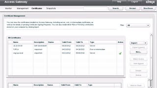 Citrix Access Gateway VPX Certificates [upl. by Nosirrag43]