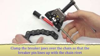 BearingShopUK  Splitting a Chain with a Chain Breaker [upl. by Aleek]