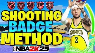 FASTEST SHOOTING BADGES METHOD on NBA 2K25 LIMITLESS RANGE DEADEYE SHIFTY SHOOTER amp MINI MARKSMAN [upl. by Kennith]