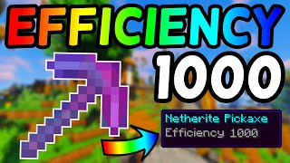 How To Get An Efficiency 1000 Netherite Pickaxe in Minecraft 116 2021 [upl. by Adiuqal579]