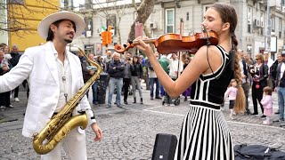 WELCOME to ITALY 🇮🇹 L italiano  Daniele Vitale amp Karolina Protsenko  Violin amp Sax Cover [upl. by Airdnas593]