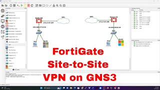 How to Configure Fortigate SitetoSite VPN on gns3 [upl. by Oknuj453]