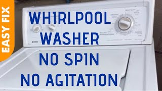 ✨ Whirlpool Washer Won’t Agitate or Spin  Easy Fix ✨ [upl. by Gearalt724]