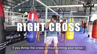 Muay Thai 101 Right Cross  Namsaknoi Muay Thai [upl. by Thibaut]