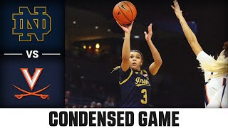 Notre Dame vs Virginia Condensed Game  202324 ACC Women’s Basketball [upl. by Veneaux]