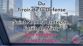 Du tiroir de La Défense à Saint Nom la Bretèche  sans voyageurs [upl. by Atilal]