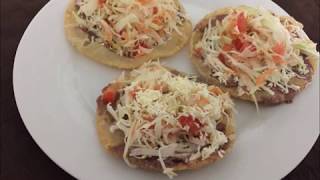 RECETA ENCHILADAS DE FRIJOLES  TOSTADAS REPOCHETAS [upl. by Addiel]