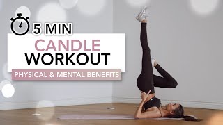 5 MIN CANDLE WORKOUT Abs amp Balance  Physical amp Mental Benefits  Eylem Abaci [upl. by Kenzie318]