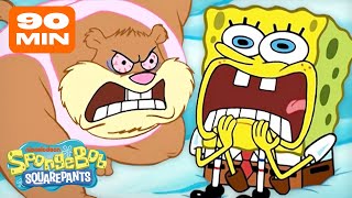 SpongeBobs ANGRIEST Moments 😡🤯  90 Minute Compilation  SpongeBob [upl. by Pinchas751]