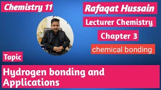 lec14 Hydrogen bonding  Chemistry 11  Liquids  Class 11 Chemistry Federal Board 2024 nbf [upl. by Viveca]