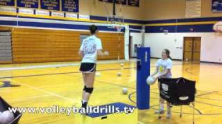 Volleyball Hitter Drills Repetition Slide Swings [upl. by Leamsi724]