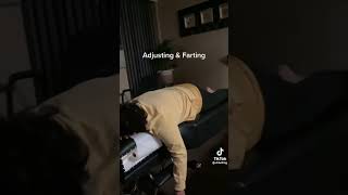 FARTING during an adjustment Hilarious 🤣 chiropractor cracks adjustment shorts satisfying [upl. by Francklin]