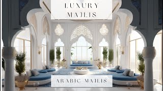 7 Best Luxury Modern Traditional Arabic Majlis seating interior design Ideas  Dewaniya Decorations [upl. by Olnek]