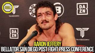 Aaron Jeffery Responds to Boos After Win Over Douglas Lima  Bellator San Diego PostFight Presser [upl. by Funk953]