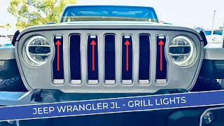 Installing Wrangler JL Grill Lights Easy DIY Upgrade [upl. by Behlau27]