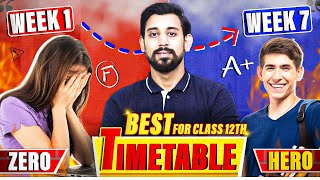 Class 12 Proper Timetable and Strategy  Start Today  Must Watch [upl. by Kinsler]