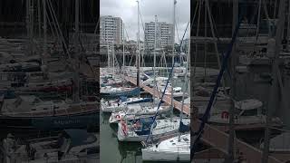 Boulognesurmer marina at low tide pydewsail sailing travel yachtlife yachting [upl. by Orling]