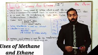 Uses of methane and ethane  ch12  10th class chemistry [upl. by Elleneg]