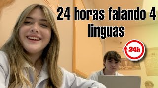 24 HORAS FALANDO 4 IDIOMAS Português Francês Espanhol e Inglês GRAVEI NA MINHA ESCOLA CANADENSE [upl. by Langston718]