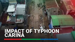 Manila streets devastated by Typhoon Carina [upl. by Pilloff]