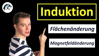 INDUKTIONSGESETZ – Induktion durch Flächen amp Magnetfeldänderung  Physik Tutorial [upl. by Nart]