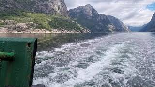 Lysefjorden  The Pulpit Rock Ferry cruise Lauvik  Forsand  Sognesand  Flørli  Lysebotn [upl. by Mcquoid470]