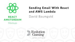 Sending Email With React and AWS Lambda  David Baumgold [upl. by Trinidad]