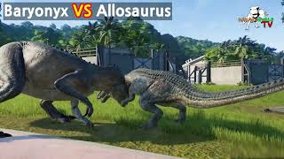 BESTDINOSAUR  Baryonyx VS Allosaurus [upl. by Radnaskela542]