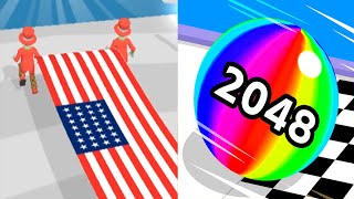 Flag Painters VS Ball Run 2048  All Levels Gameplay Android iOS Ep 1 [upl. by Wistrup]