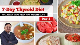 7Day Thyroid Diet Full Week Meal Plan for Weight Loss  RecipeDay3  SAAOL Zero Oil Cooking [upl. by Cinamod]