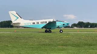 Beech 18 Expeditor Tradewind conversion arrival taxi at AirVenture July 21 2024 [upl. by Ettelegna]