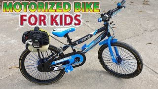 Build a Motorized Bike Using Grass Cutter 2Stroke Engine  Tutorial [upl. by Hannah]