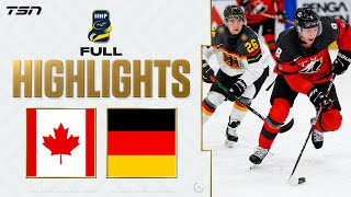 Canada vs Germany FULL HIGHLIGHTS  World Juniors 2024 [upl. by Ellimak]