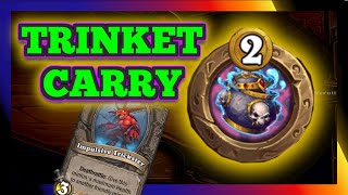 THE TRICKSTER STEALS A WIN  Hearthstone Battlegrounds Season 8 Trinkets [upl. by Orten870]