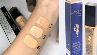 Emelie Liquid Foundation Tutorial Review 24H Long Lasting  Bridal Foundation  makeupnarena [upl. by Ecerahs254]