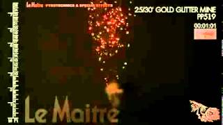 Gold Glitter Mine 30ft Stage Pyrotechnic Demo LeMaitre [upl. by Asserat94]