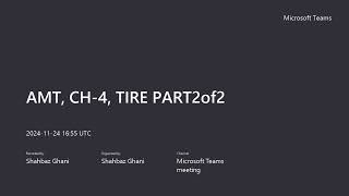 AMT CH 4 TIRE PART2of2 20241124 [upl. by Yecram]