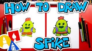 How To Draw Spike From Brawl Stars [upl. by Anauqed]