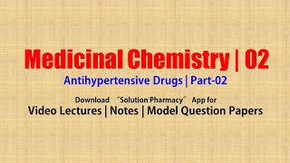 Medicinal Chemistry II 25 Antihypertensive Agents Part 02 Quinapril Methyldopa Colinidine [upl. by Ellehcit]