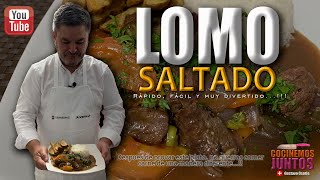 Como hacer un quotLOMO SALTADO PERUANOquot  muy facil [upl. by Neztnaj]