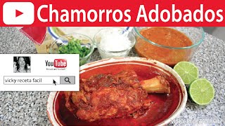 CHAMORROS DE PUERCO ADOBADOS  VickyRecetaFacil [upl. by Ailsa]