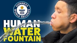 Longest Time To Spray Water From Mouth  Guinness World Records [upl. by Grosmark]