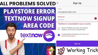 TextNow Sign Up Problem Fix Working Trick  TextNow All Problem Solution [upl. by Anpas472]